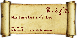 Winterstein Ábel névjegykártya