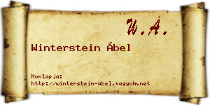 Winterstein Ábel névjegykártya