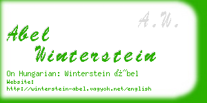 abel winterstein business card